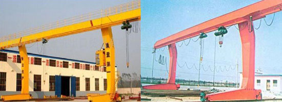 L type single gantry crane