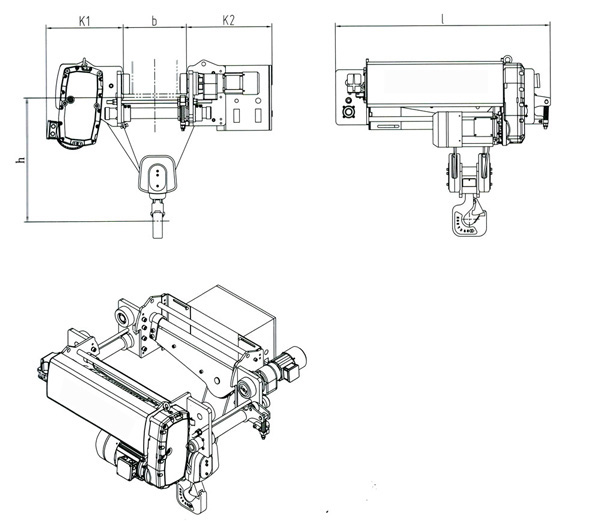 ND MODEL STEEL WIRE ROPE ELECTRIC HOIST
